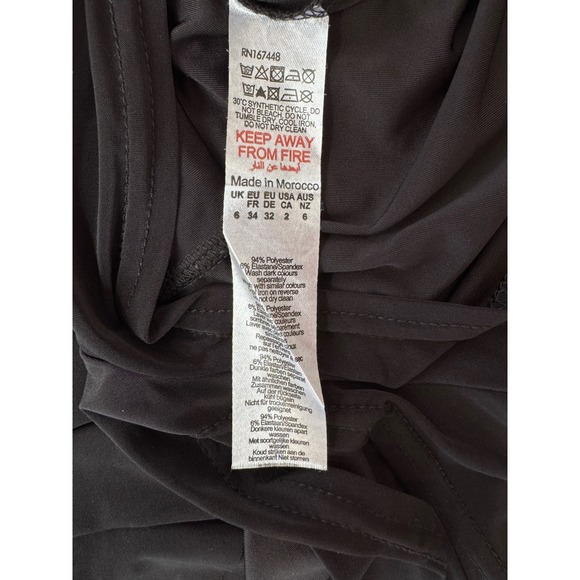 PrettyLittleThing Black Sleeveless Tiered Ruffle Romper Womens 2 Keyhole Back 2 - Picture 11 of 12